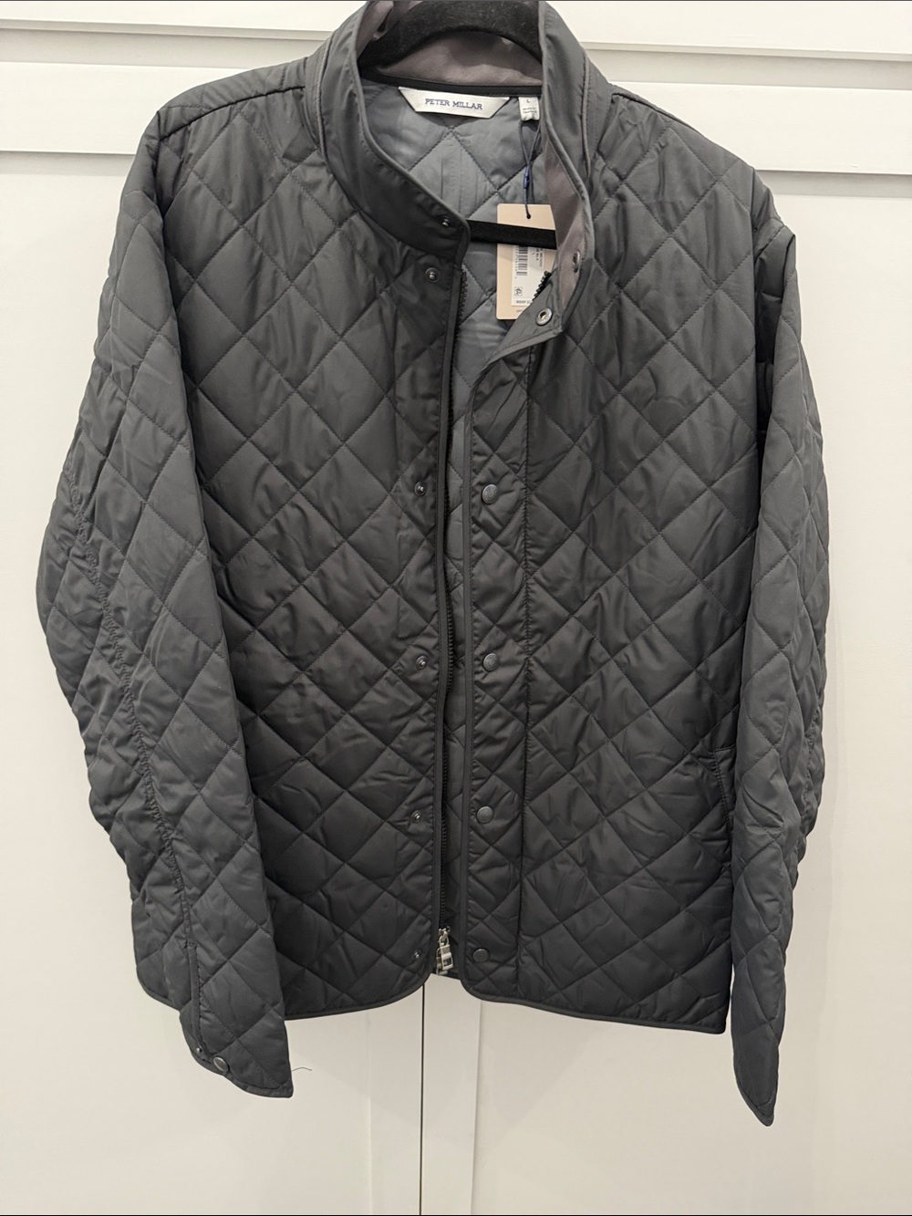 NWT Peter Millar Suffolk Quilted Jacket Men’s Large Black